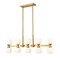 Z-Lite Artemis Linear Chandelier, 10-Light, 5 In.W x 40 In.L x 12.75 In.H, Modern Gold/Matte Opal 494-10L-MGLD - alternate 1